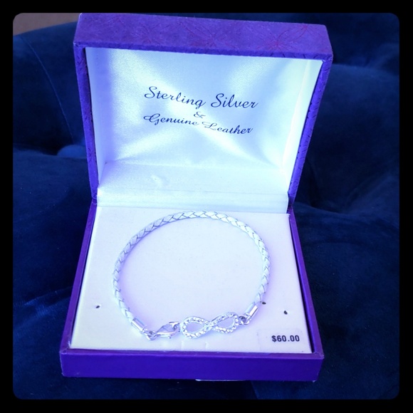 Kohl's Jewelry - Kohl's White Leather Infinity Bracelet
